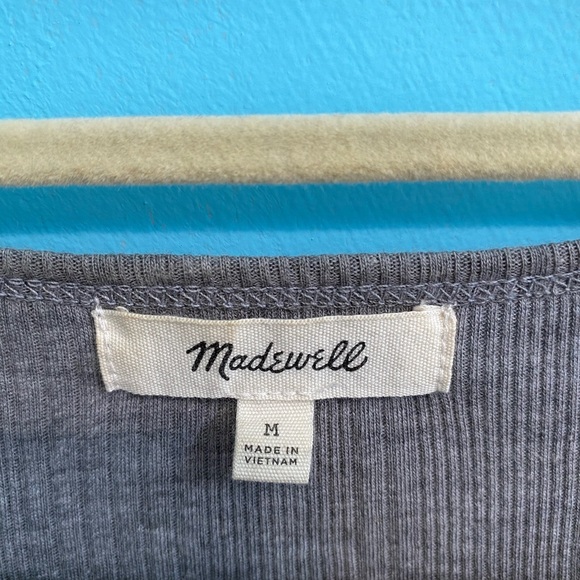 Madewell Grey Short Sleeve Shirt - Picture 3 of 4